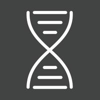 DNA Structure Line Inverted Icon vector