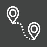 Distance Line Inverted Icon vector