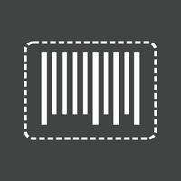 Cutting Bar Code Line Inverted Icon vector