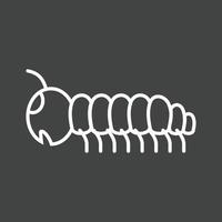 Caterpiller Line Inverted Icon vector