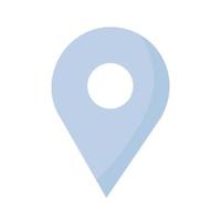 Geo location flat icon illustration in blue color for web design print. vector