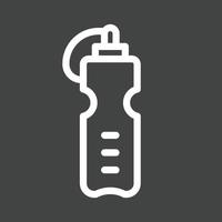 icono de línea de botella de agua invertida vector