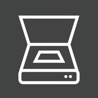 Scanner Line Inverted Icon vector