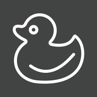 Duck Line Inverted Icon vector