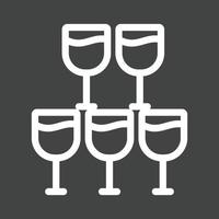 Goblets Line Inverted Icon vector