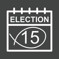 Election Day Line Inverted Icon vector