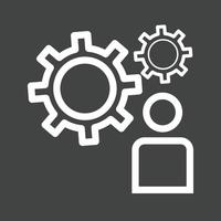 User Settings Line Inverted Icon vector