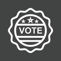 Vote Sticker Line Inverted Icon vector