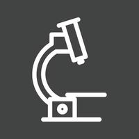 Microscope Line Inverted Icon vector
