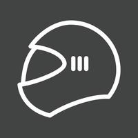 Helmet II Line Inverted Icon vector