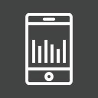 Stats on Cell Line Inverted Icon vector