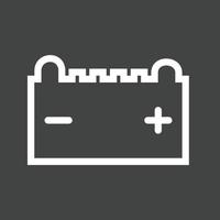 Battery Line Inverted Icon vector