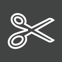 Cut Line Inverted Icon vector