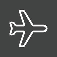 Aeroplane Mode Line Inverted Icon vector
