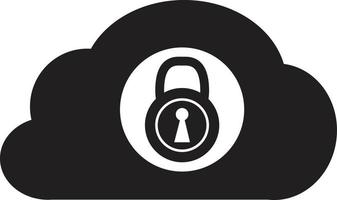 cloud security icon on white background. secure cloud technology sign. cloud and padlock symbol. flat style. vector