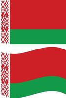 Waving flag of Belarus. Belarus flag on white background. flat style. vector