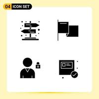 Group of Solid Glyphs Signs and Symbols for road box country block package Editable Vector Design Elements