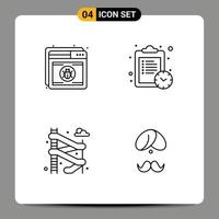 4 Creative Icons Modern Signs and Symbols of antivirus water web time hindu Editable Vector Design Elements