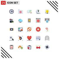 25 Creative Icons Modern Signs and Symbols of moon light help lantern literature Editable Vector Design Elements