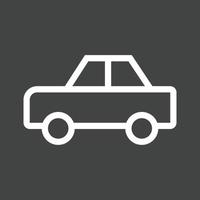 Toy Car II Line Inverted Icon vector