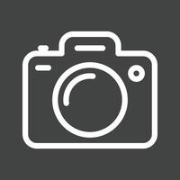 Camera Line Inverted Icon vector