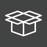 Open Box Line Inverted Icon vector