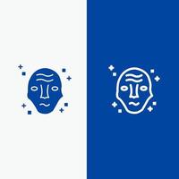 Alien Galaxy Science Space Ufo Line and Glyph Solid icon Blue banner Line and Glyph Solid icon Blue banner vector