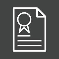 Certification Line Inverted Icon vector