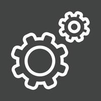 Setting Line Inverted Icon vector