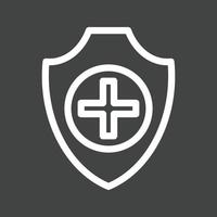 Shield Line Inverted Icon vector