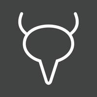 Bladder Line Inverted Icon vector