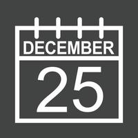 Calendar Line Inverted Icon vector