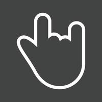 Rock n Roll Line Inverted Icon vector