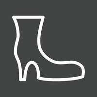 Boots with Heels Line Inverted Icon vector