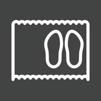 Shoe Mat Line Inverted Icon vector