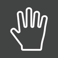Hand Line Inverted Icon vector