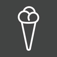 Cone II Line Inverted Icon vector