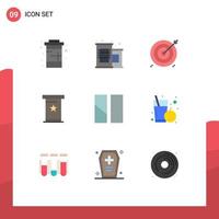 9 Creative Icons Modern Signs and Symbols of editing podium aim podia target Editable Vector Design Elements