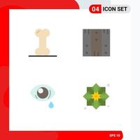 Modern Set of 4 Flat Icons and symbols such as anatomy eye joints logistic eye Editable Vector Design Elements