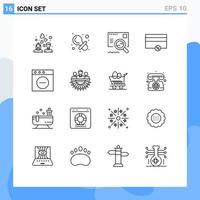 16 Creative Icons Modern Signs and Symbols of delete percent check payments finance Editable Vector Design Elements