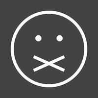 Don't Tell Line Inverted Icon vector