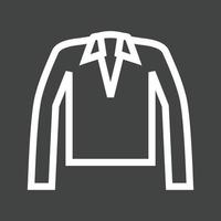 Polo Shirt Line Inverted Icon vector
