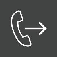 Call forwarding Line Inverted Icon vector