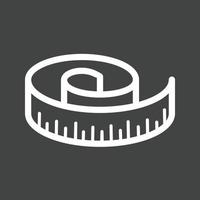Measuring Tape Line Inverted Icon vector
