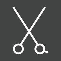 Scissors I Line Inverted Icon vector