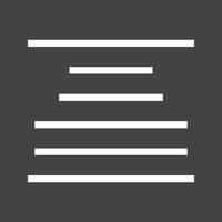 Center Align Line Inverted Icon vector