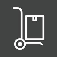 Carry Package Line Inverted Icon vector