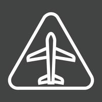 Airport sign Line Inverted Icon vector