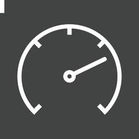 Speedometer Line Inverted Icon vector