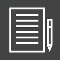 Notes Line Inverted Icon vector